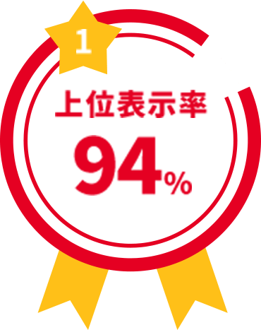 上位表示率 94%